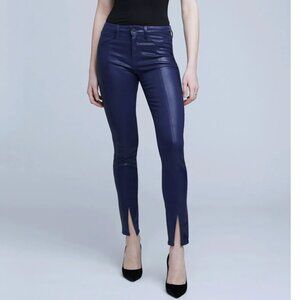 L'AGENCE Jyothi High Waist Split Ankle Skinny Jeans Midnight Cote Size 25